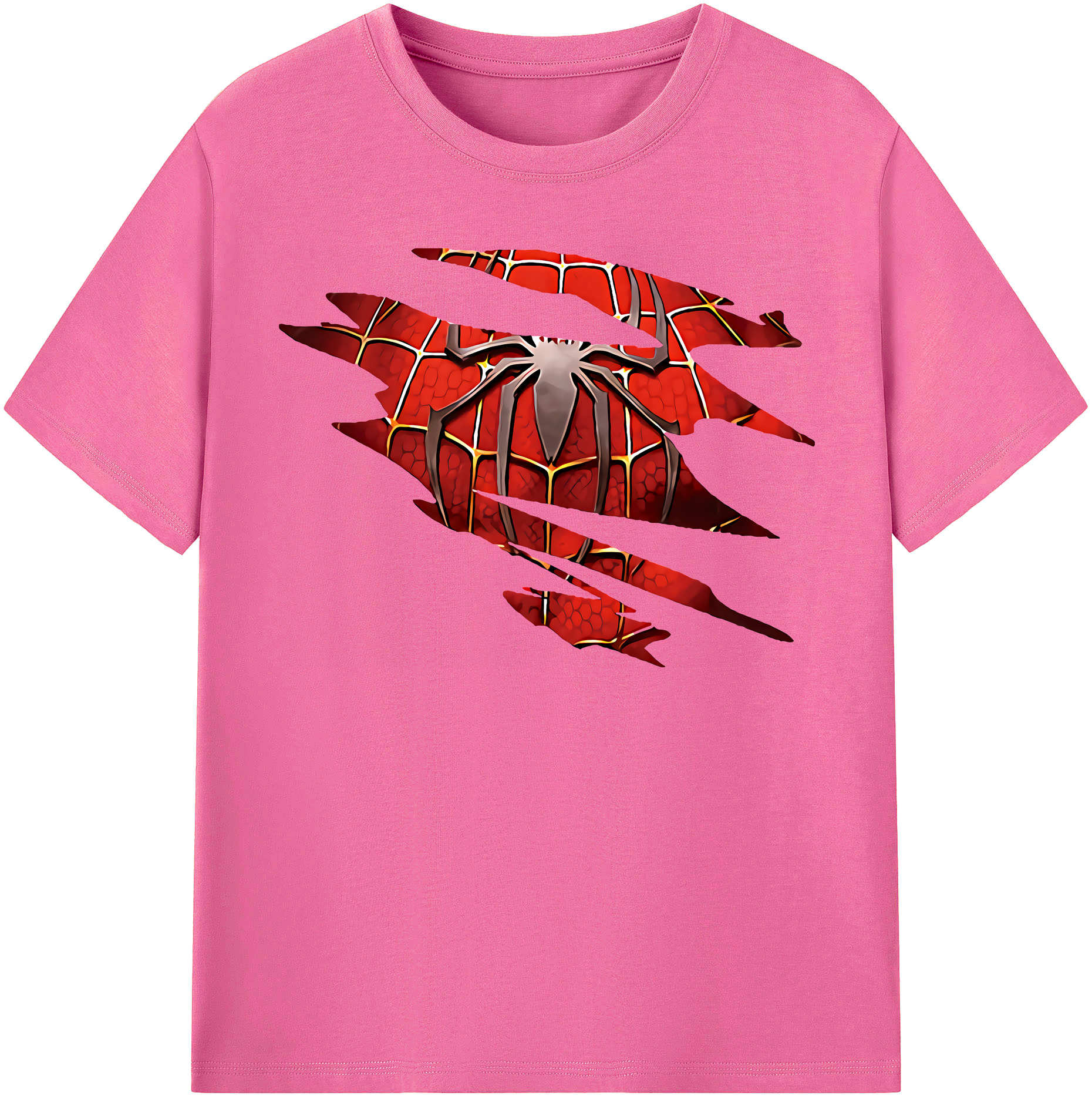 （画像用） Spider Man スパイダーマン レディースカジュアルプリントTシャツ（綿100％）